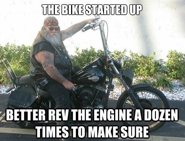revving-motorcycle-loud thug biker with cigarette