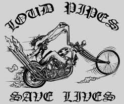 loud pipes save lives cartoon biker